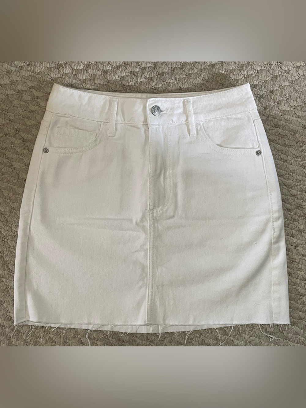Dynamite White Denim Skirt